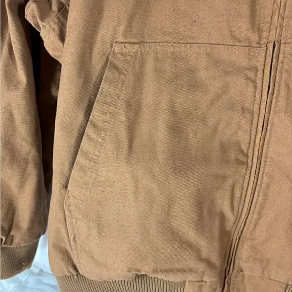 NWT Lee Workwear 1989 Heavy Caramel Tan Canvas Bomber Jacket Coat XLarge NWT - Picture 5 of 8